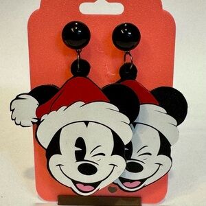 Mickey Mouse Santa Earrings